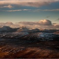 Ben Vorlich and braes of Doune wind farm from the air